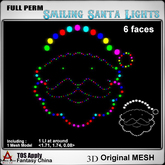 Full Perm Mesh Smiling Santa Lights 