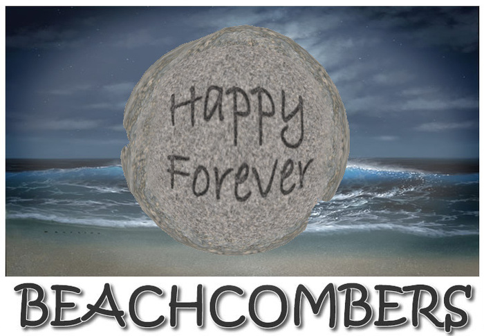 Beachcombers Pathway Stone - Black - Happy Forever