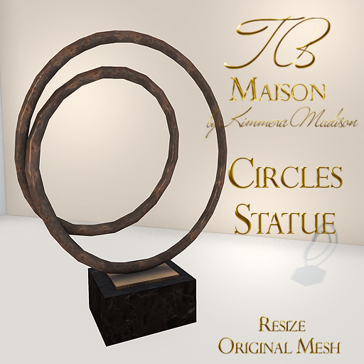 TB Maison Circles Statue,  ADD to unpack