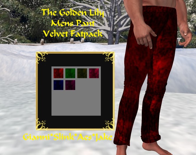 *TGL* Mens Pant ~ Velvet Fatpack