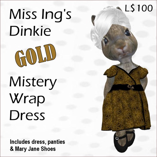 Miss Ing's Dinkie Gold Mistery Wrap Dress Set