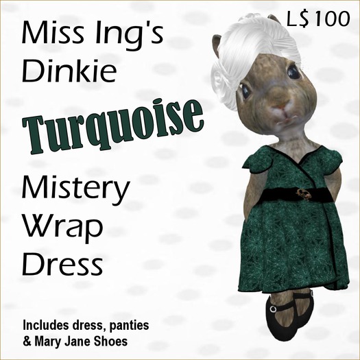 Miss Ing's Dinkie Turqouise Mistery Wrap Dress Set