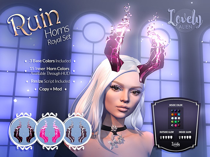 Ruin Horns - Royalty Set