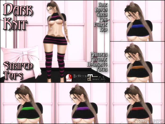 ELTD Dark Knit Striped Top (Add To Unpack)