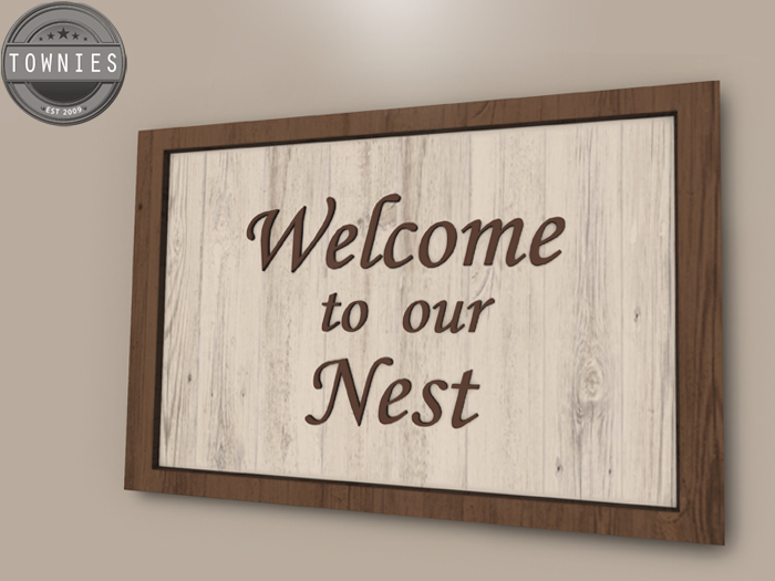 [Townies] Mesh Welcome To Our Nest Sign