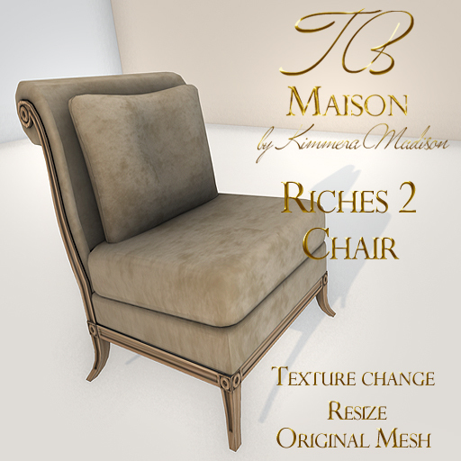 TB Maison Suede Riches 2 Chair BOXED ADD to unpack