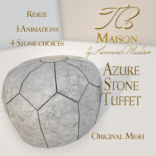 TB Maison "Azure Set" Stone Tuffet