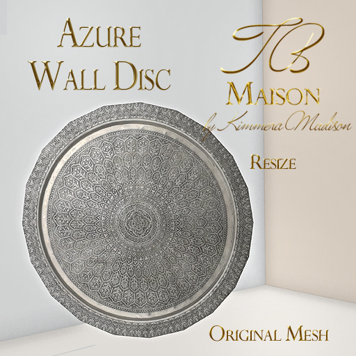 Second Life Marketplace TB Maison "Azure Set" Silver wall Disc