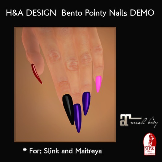 [H&A Designs]-Bento Nails- Maitreya, Slink_DEMO