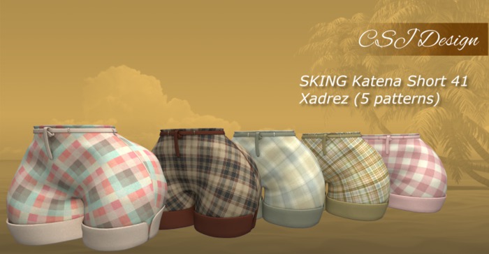 CSJ Design Sking Brazilia Katena Doll Short 41 (Plaid)