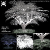 GD MESH BIG TREE LEAVES LIGHT SNOW MOVING
