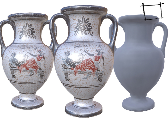 Full Perm Mesh Builder's Kit Amphora Ancient Vase 1 LI