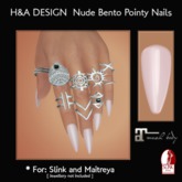 [H&A Designs] - Nude Bento Pointy Nails