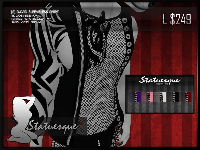 [S] David Sleeveless Shirt