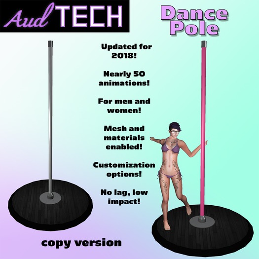 AudTech Dance Pole 2018 (45+ animations - unisex - modify / copy)