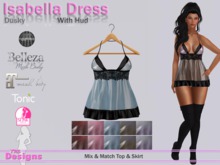 Isabella Dress With Hud Dusky