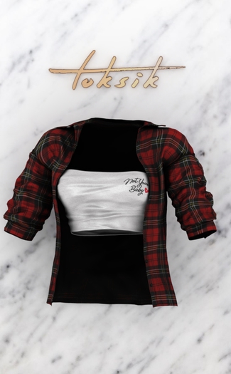 toksik - Breezy Top (Red Plaid)