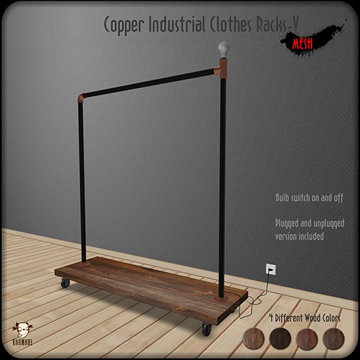 ..Koumori.. Industrial Clothes Racks V  *Copper*