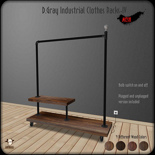..Koumori.. Industrial Clothes Racks IV  *D.Gray*