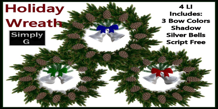 SG Holiday Wreath Silver Bells Boxed