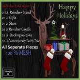 SG Reindeer Shelf Stand wDecor Boxed