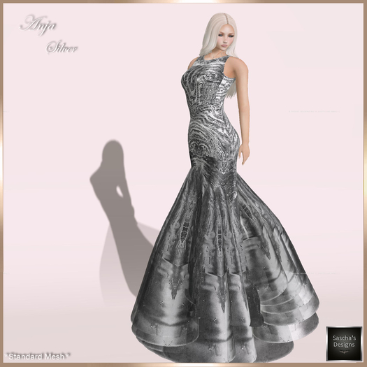 SAS - Anja Silver Gown (Mesh)