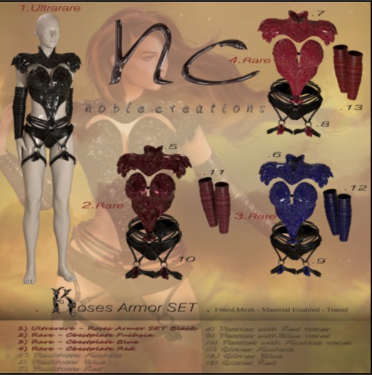 [NC] - Roses Armor SET - Panties Blue - Maitreya