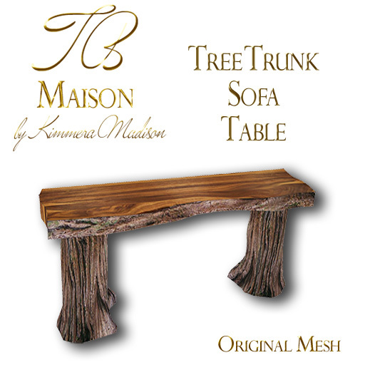 Tres Beau Tree Trunk Sofa Table