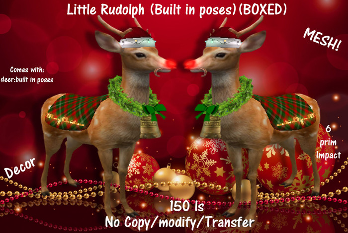 Little Rudolph (Built in poses)(BOXED)