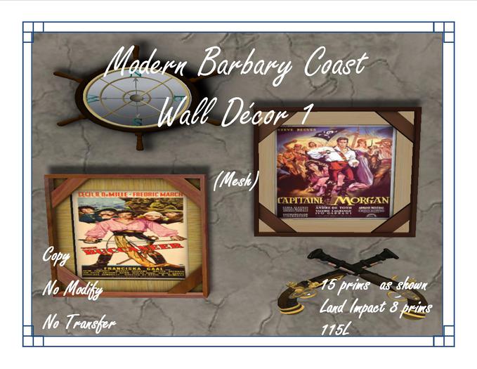 Modern Barbary Coast Wall decor