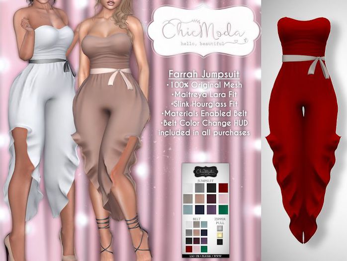 ChicModa // Farrah Jumpsuit // RED