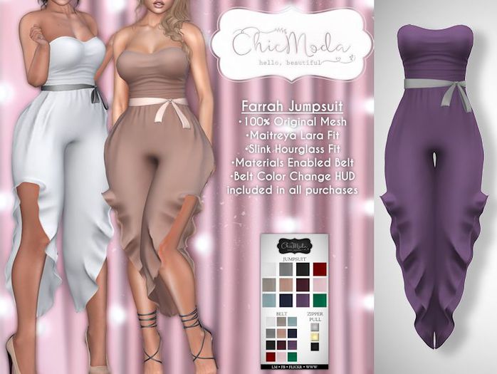 ChicModa // Farrah Jumpsuit // PURPLE