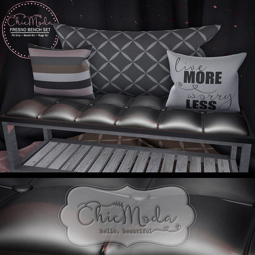 ChicModa // Fresno Bench and Rug Set