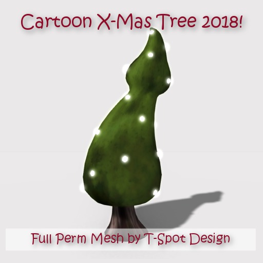 T-Spot Mesh - Cartoon X-Mas Tree 2018 - Full Perm - LI=2.5