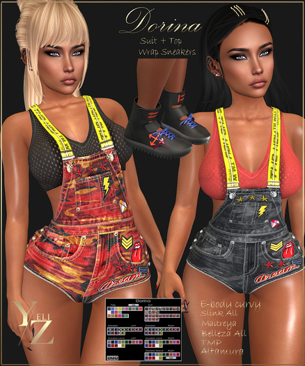YELIZ MESH "DORINA" Suit+Top and Sneakers with HUD <DEMO>