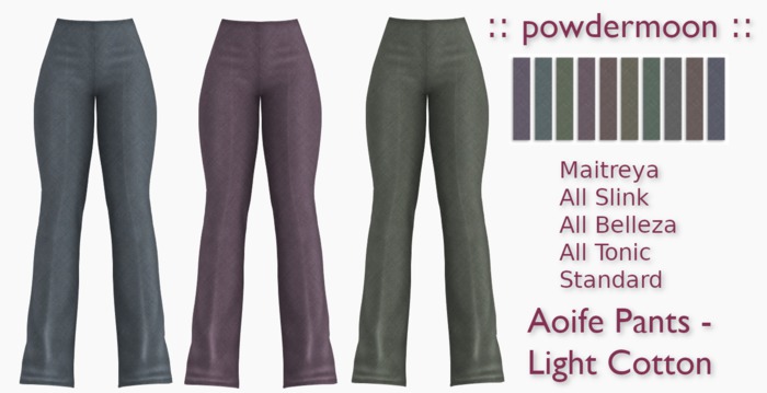 powdermoon - Aoife Light Cotton Pants With HUD