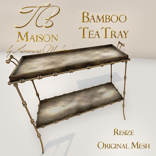 TB Maison Bamboo Tea Tray  ADD to unpack