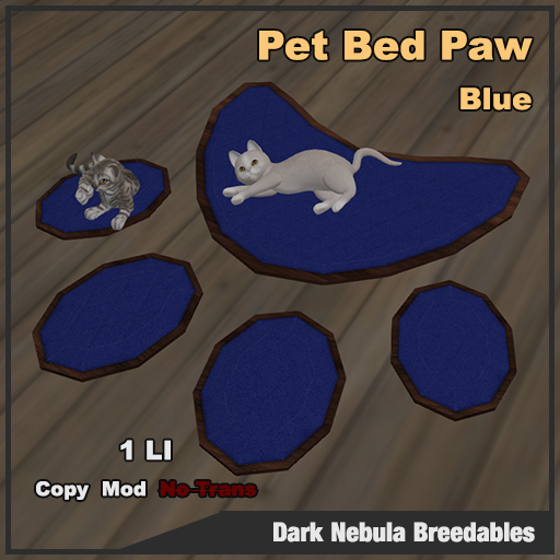Pet Bed Paw - Blue