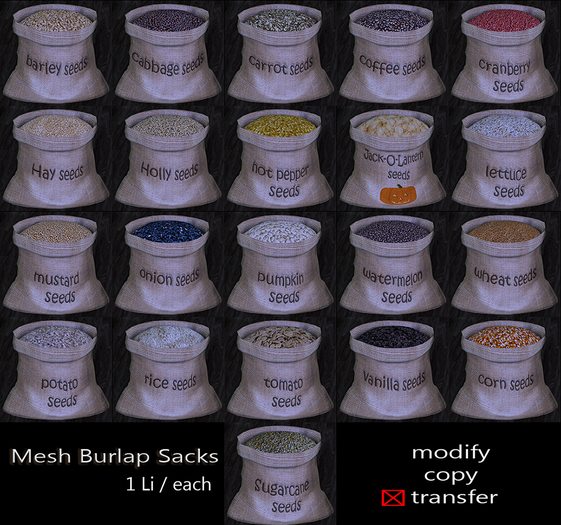 Mesh Burlap Sacks for Seeds (Fatpack)