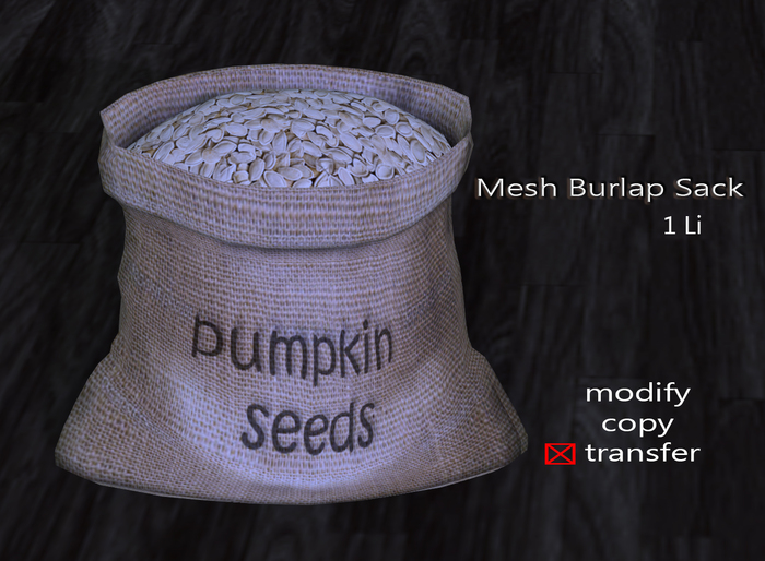 Mesh Burlap Sack (Pumpkin)