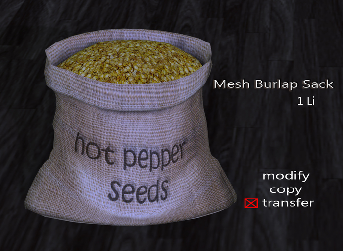 Mesh Burlap Sack (Hot Pepper)