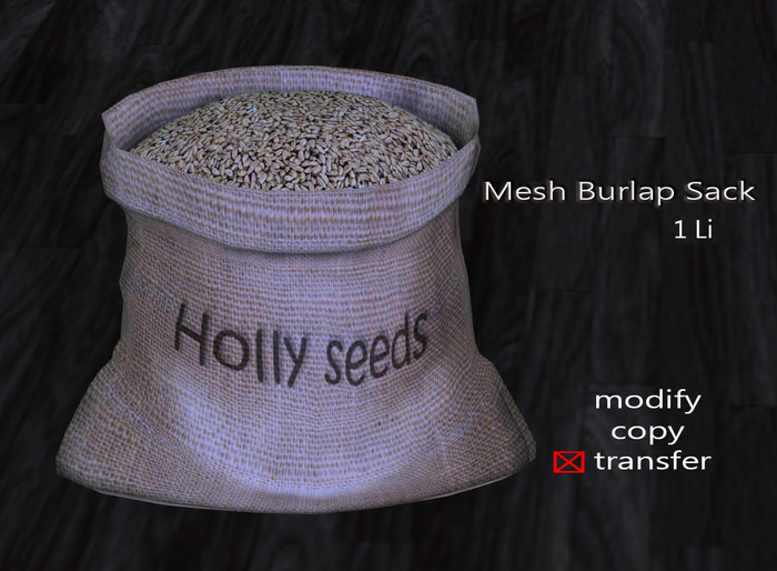 Mesh Burlap Sack (Holly)
