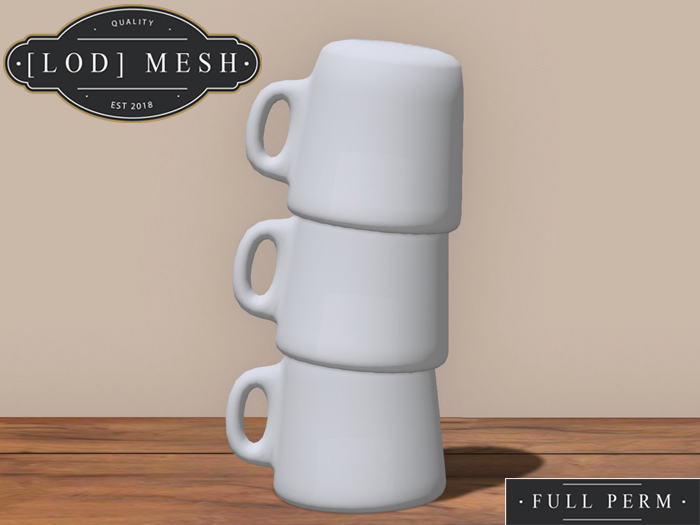 [LOD Mesh] Full Perm. Stacked Cups