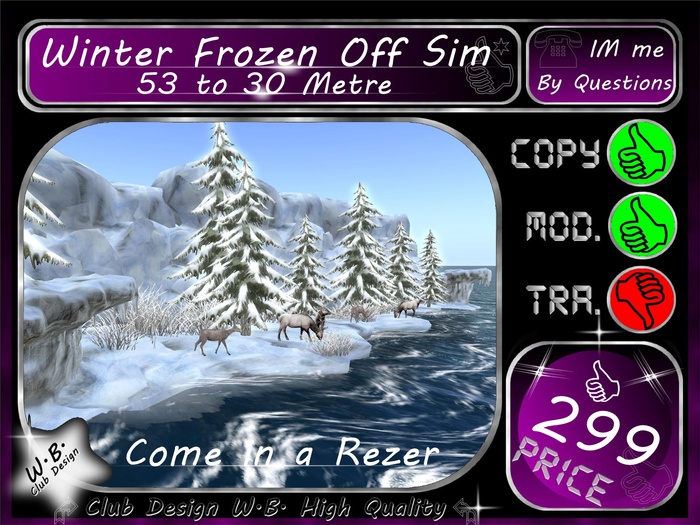 * New * Winter Off Sim * Frozen *