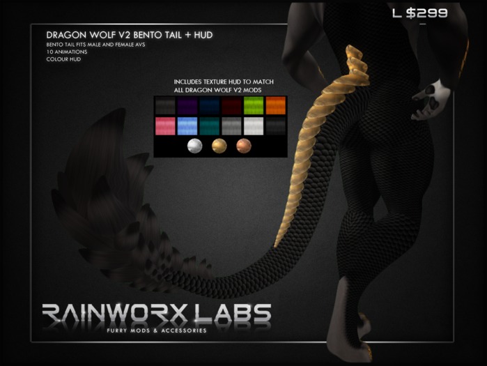 [RL] Dragon Wolf V2 Bento Tail + HUD 1.0