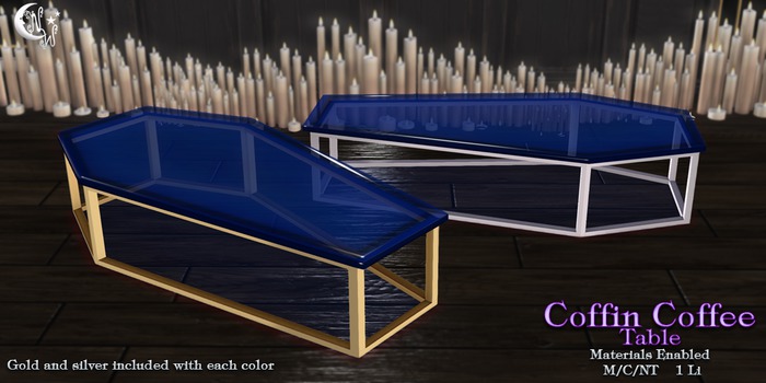 *NW* Coffin Coffee Table - Blue