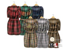 {amiable}Mesh Plaid Mini Dress(FAT PACK)