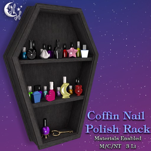 *NW* Coffin Nail Polish Rack - Black