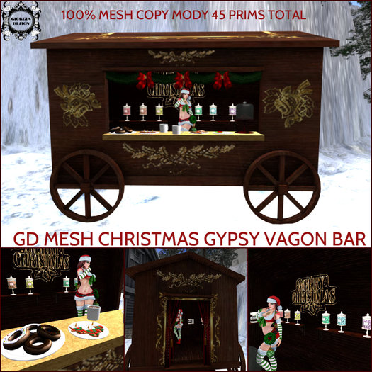 GD MESH CHRISTMAS GYPSY VAGON BAR ELF