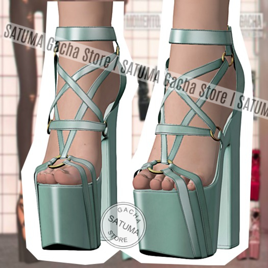 Momento. star platform heels mint (Slink Mid)